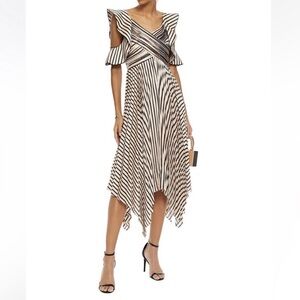 Self-Portrait Asymmetrical Midi Dress